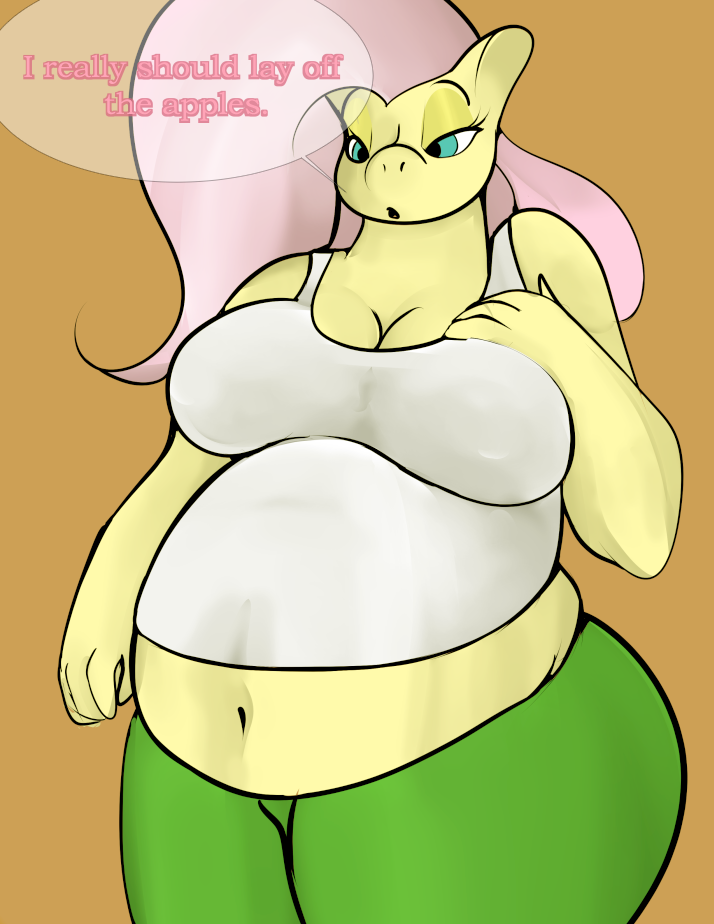 anthro big_breasts breasts clothing comic earth_pony equine female fluttershy_(mlp) friendship_is_magic horse mammal morbidly_obese my_little_pony obese overweight pony simpleshivers weight_gain
