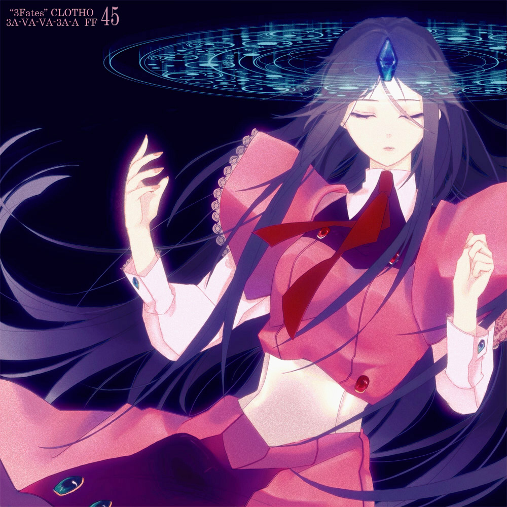 blue_hair closed_eyes clotho_(five_star_stories) five_star_stories gem long_hair morphine_(pixiv) solo
