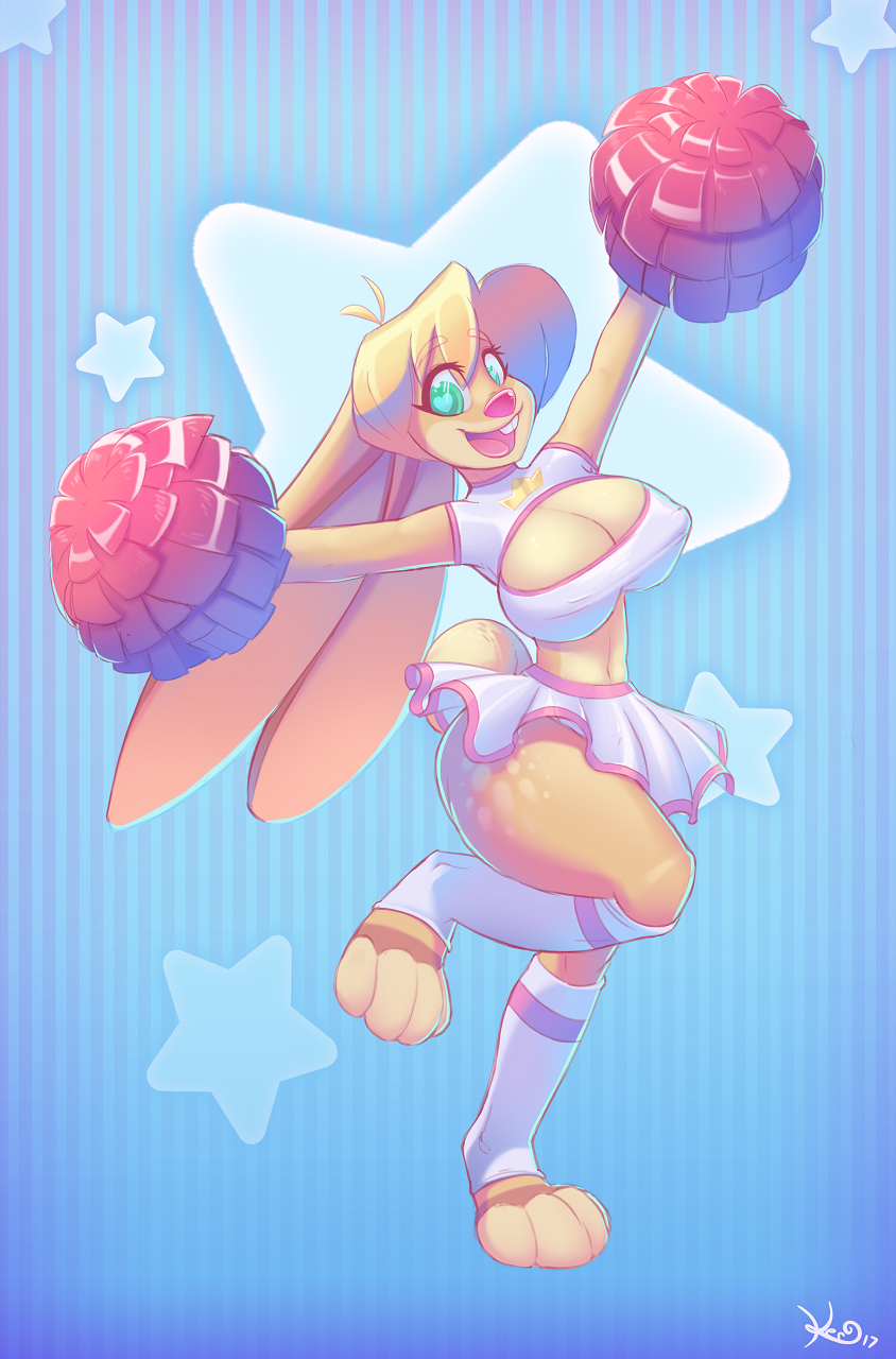 cheer cheerleader cheerleading cute kero lagomorph lunique luniquekero mammal pompom rabbit