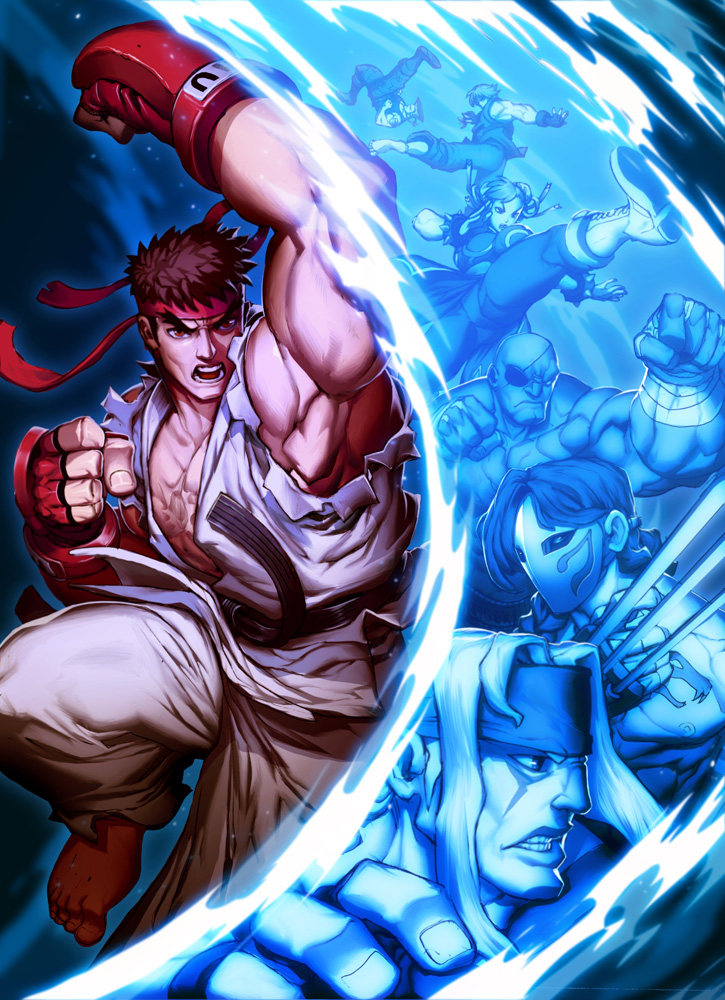 1girl character_request chun-li multiple_boys ryu street_fighter tagme