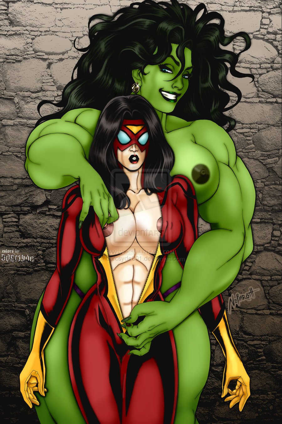 jennifer_walters jessica_drew marvel she-hulk spider-woman