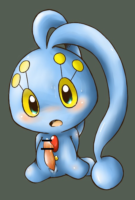aroused censored cute drooling ineffective_censorship legendary_pok&#233;mon looking_at_viewer male manaphy nintendo open_mouth penis pok&#233;mon pokemon saliva solo tongue unknown_artist video_games
