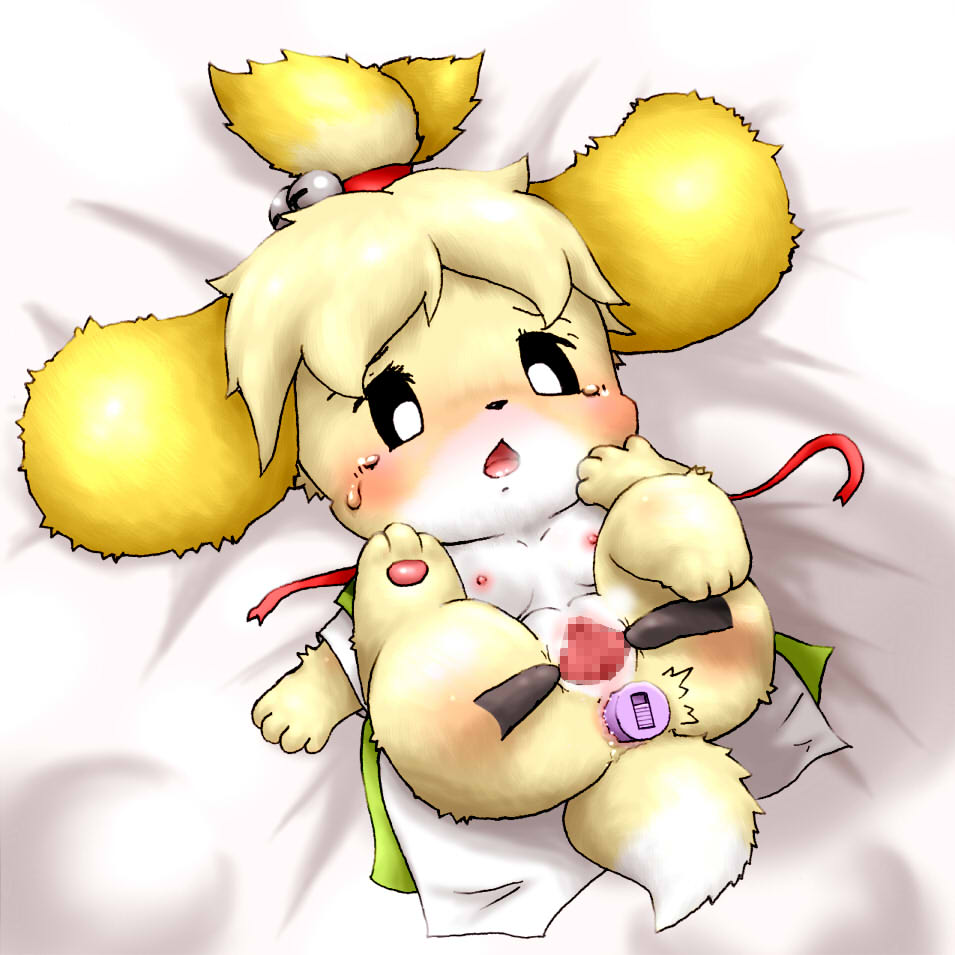 anal animal_crossing anus baby blush butt canine cub cute diaper dildo dog female feral isabelle mammal nintendo pussy sex_toy spreading tagme vibrator video_games young