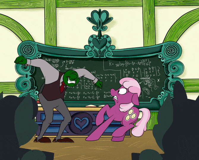 2017 animated anon anontheanon book chalkboard cheerilee_(mlp) cutie_mark earth_pony equine female feral friendship_is_magic group hair horse hug human inside male mammal multicolored_hair my_little_pony pink_hair pony two_tone_hair