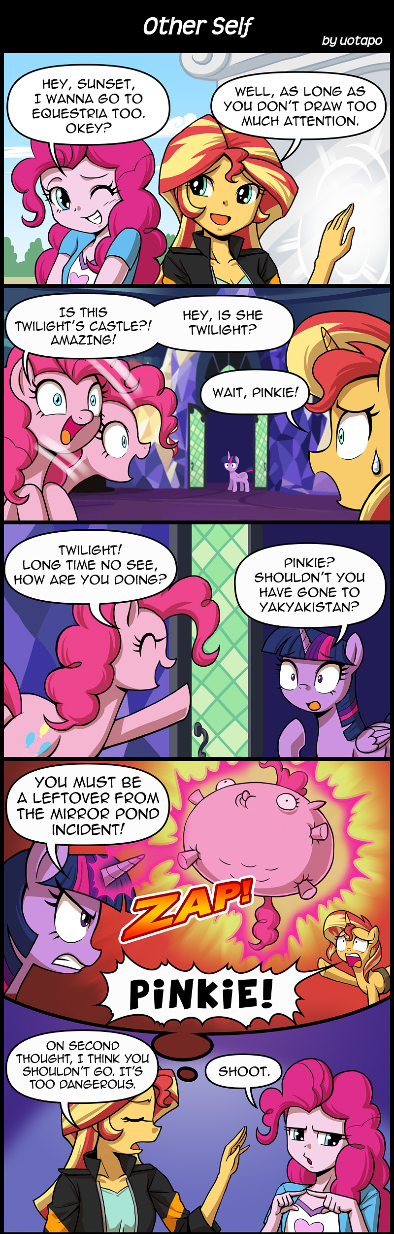 comic dialogue english_text equestria_girls equine female friendship_is_magic horn horse mammal my_little_pony pinkie_pie_(eg) pinkie_pie_(mlp) pony sunset_shimmer_(eg) text twilight_sparkle_(mlp) unicorn uotapo winged_unicorn wings