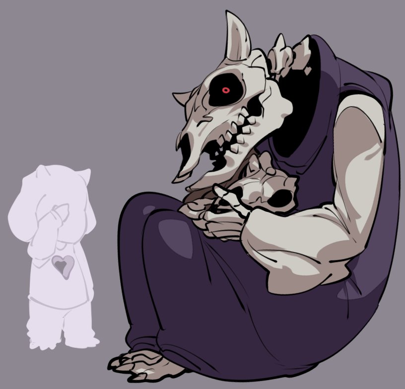 asriel_dreemurr bone caprine creepy crying goat looking_at_viewer mammal red_eyes sido skeleton skull soul tears toriel undead undertale video_games