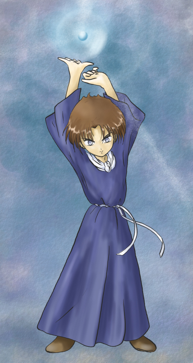 akazukin_chacha blue_robe boy shiine standing