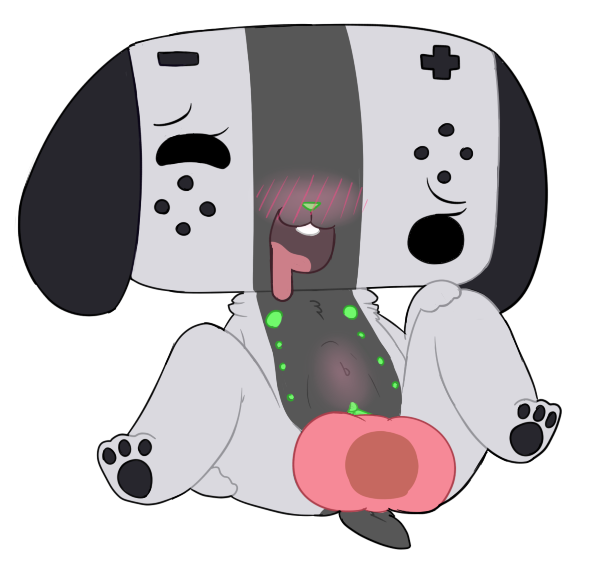 blush bulge canine cute disembodied_penis dog drooling female knot male mammal multi_nipple nintendo nipples penetration penis piebunny pussy saliva sex switch_dog vaginal vaginal_penetration video_games young