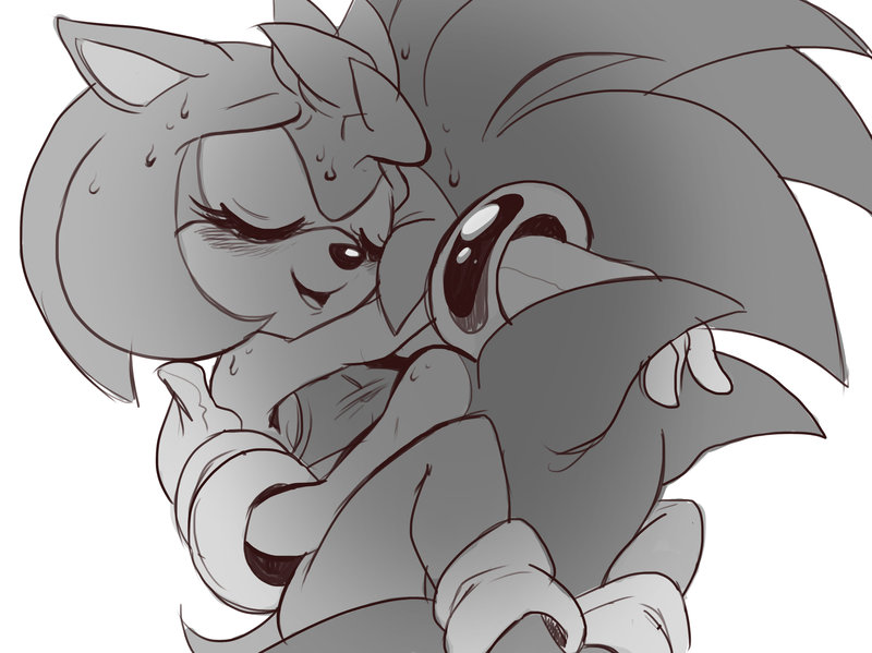 amy_rose black_nose blush bottomless bracelet clothed clothed_sex clothing duo eyes_closed female gloves greyscale hedgehog hug jewelry looking_pleasured male male/female mammal mastery_position monochrome sex shira-hedgie simple_background sitting smile sonic_(series) sonic_the_hedgehog sweat white_background