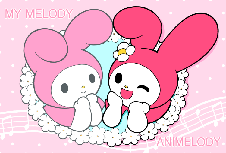 beady_eyes cute flower happy hood lagomorph mammal my_melody one_eye_closed plant please_my_melody rabbit sanrio smile wink きねずみ