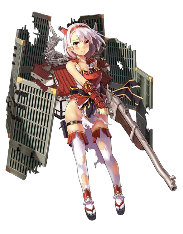 aizuwakamatsu_(oshiro_project) antique_firearm architecture armor breastplate castle east_asian_architecture firearm full_body gun hairband holding holding_weapon horns kekemotsu looking_at_viewer no_panties official_art oshiro_project oshiro_project_re red_eyes rifle shachihoko short_hair smile solo thighhighs torn_clothes torn_legwear transparent_background wavy_mouth weapon white_hair