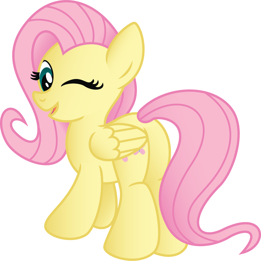 blue_eyes butt cutie_mark drawponies equine feathered_wings feathers female feral fluttershy_(mlp) friendship_is_magic fur hair long_hair mammal my_little_pony pegasus pink_hair smile solo wings