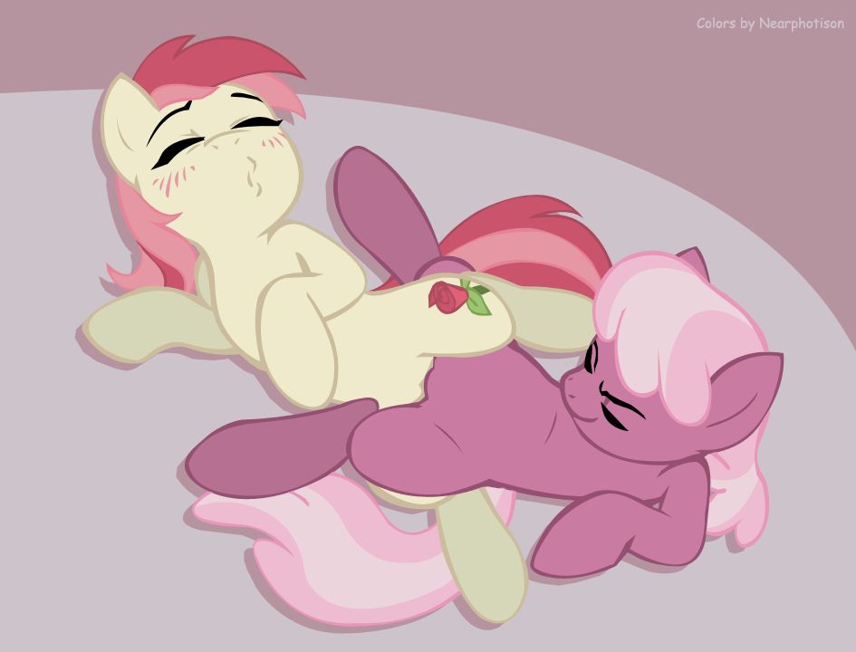 blush cheerilee_(mlp) color_edit colored duo edit equine female female/female feral friendship_is_magic horse mammal megasweet my_little_pony nearphotison pony rose_(mlp) sex tribadism