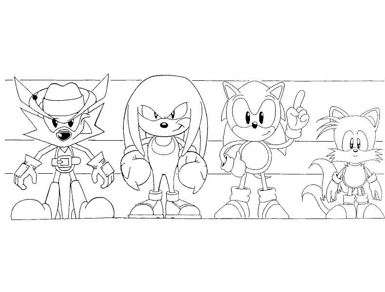 belt boots buckle canine clothing echidna footwear fox gloves hedgehog hybrid knuckles_the_echidna lineup looking_at_viewer mammal miles_prower monochrome monotreme mustelid nack_the_weasel shoes sonic_(series) sonic_the_hedgehog stetson-hat unknown_artist weasel wolf