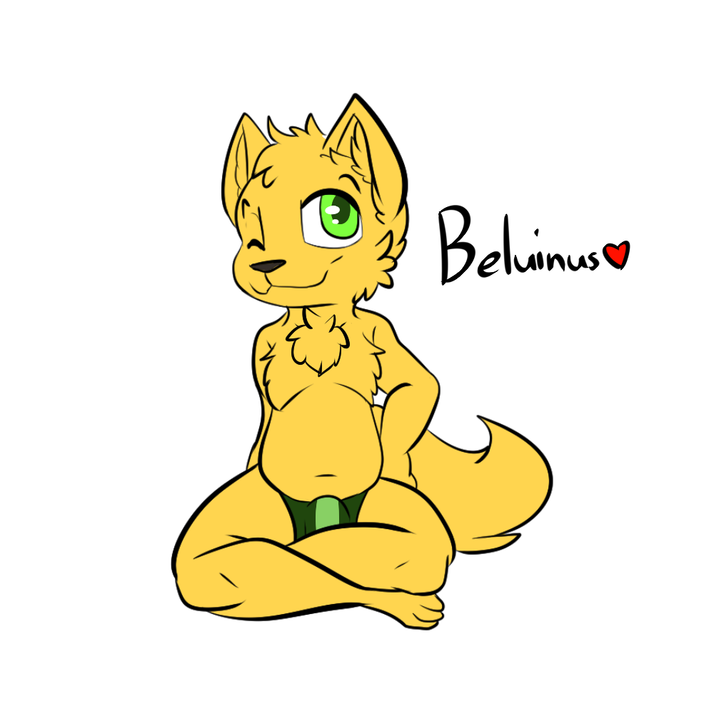 anthro battler beluinus bulge canine clothed clothing cub green_eyes male mammal partial_nudity partially_clothed simple_background solo underwear wolf young