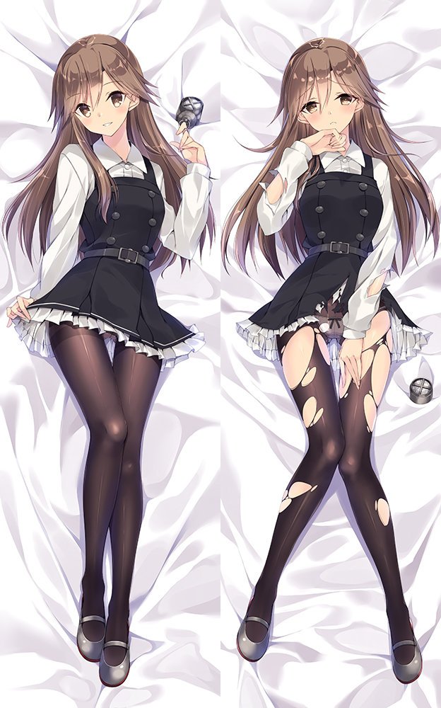10s 1girl arashio_(kantai_collection) bed_sheet belt belt_buckle black_belt black_dress blush bow bow_panties breasts brown_eyes brown_hair buckle buttons collared_shirt dakimakura dress dress_pull dress_shirt embarrassed eyebrows_visible_through_hair frilled_dress frills frown gluteal_fold grin hair_between_eyes hand_on_thigh hand_to_own_mouth kantai_collection kobayashi_chisato long_hair long_sleeves looking_at_viewer multiple_views on_bed panties panties_under_pantyhose pantyhose pinafore_dress remodel_(kantai_collection) school_uniform searchlight shirt small_breasts smile thighband_pantyhose torn_clothes torn_pantyhose underwear upper_body white_panties white_shirt