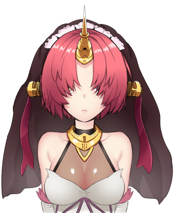 1girl 1nilla' adjusting_hair animated animated_gif bare_shoulders before_and_after blue_eyes blush breasts cleavage disembodied_limb dress elbow_gloves emphasis_lines fate/apocrypha fate_(series) frankenstein's_monster_(fate) gloves hair_over_eyes headgear horns looking_at_viewer open_mouth pink_hair see-through sweat upper_body veil wedding_dress white_gloves