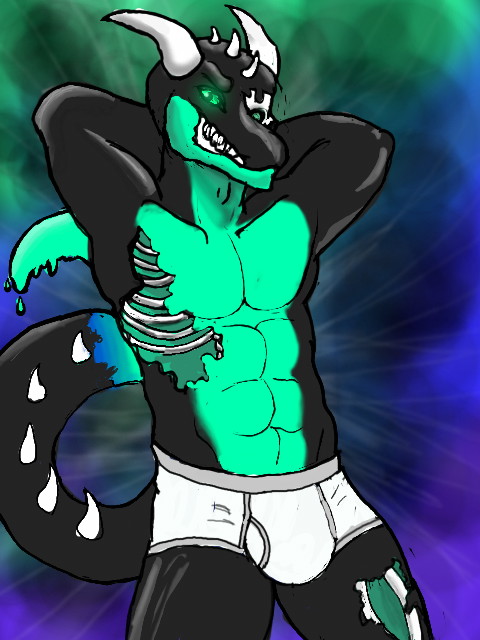 2017 alpha_channel anthro bone briefs clothed clothing digital_media_(artwork) dragon english_text glowing glowing_eyes hi_res horn jack_dragon_(character) male mammal presenting psychedelic shiny skeleton sketch spirit.wolf._(artist) tagme text topless underwear