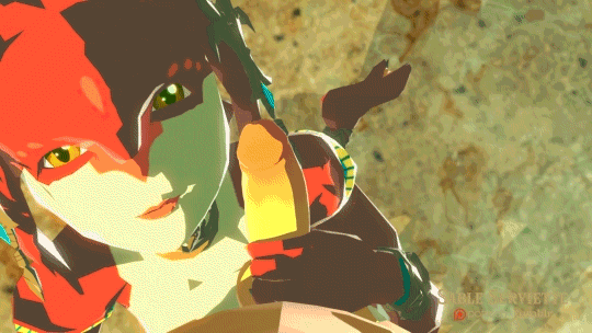 1boy 1girl animated animated_gif fellatio fish_girl handjob licking link looking_at_viewer mipha nintendo oral penis pov sable_serviette sex the_legend_of_zelda the_legend_of_zelda:_breath_of_the_wild tongue tongue_out yellow_eyes zora