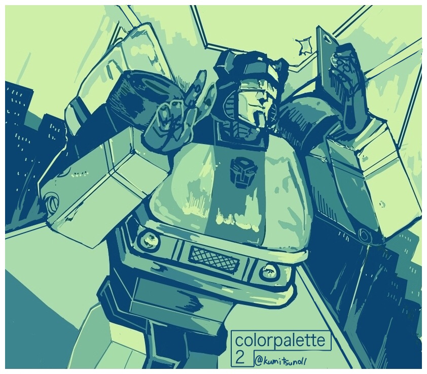 80s autobot camera cellphone insignia jazz_(transformers) machinery mecha no_humans oden_(dofuko) oldschool phone robot self_shot smartphone smile solo taking_picture transformers
