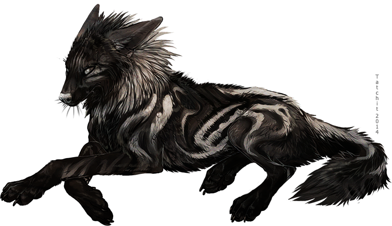 2014 alpha_channel ambiguous_gender black_eyes black_fur black_pawpads canine claws feral fur grey_nose lying mammal pawpads simple_background solo tatchit transparent_background wolf