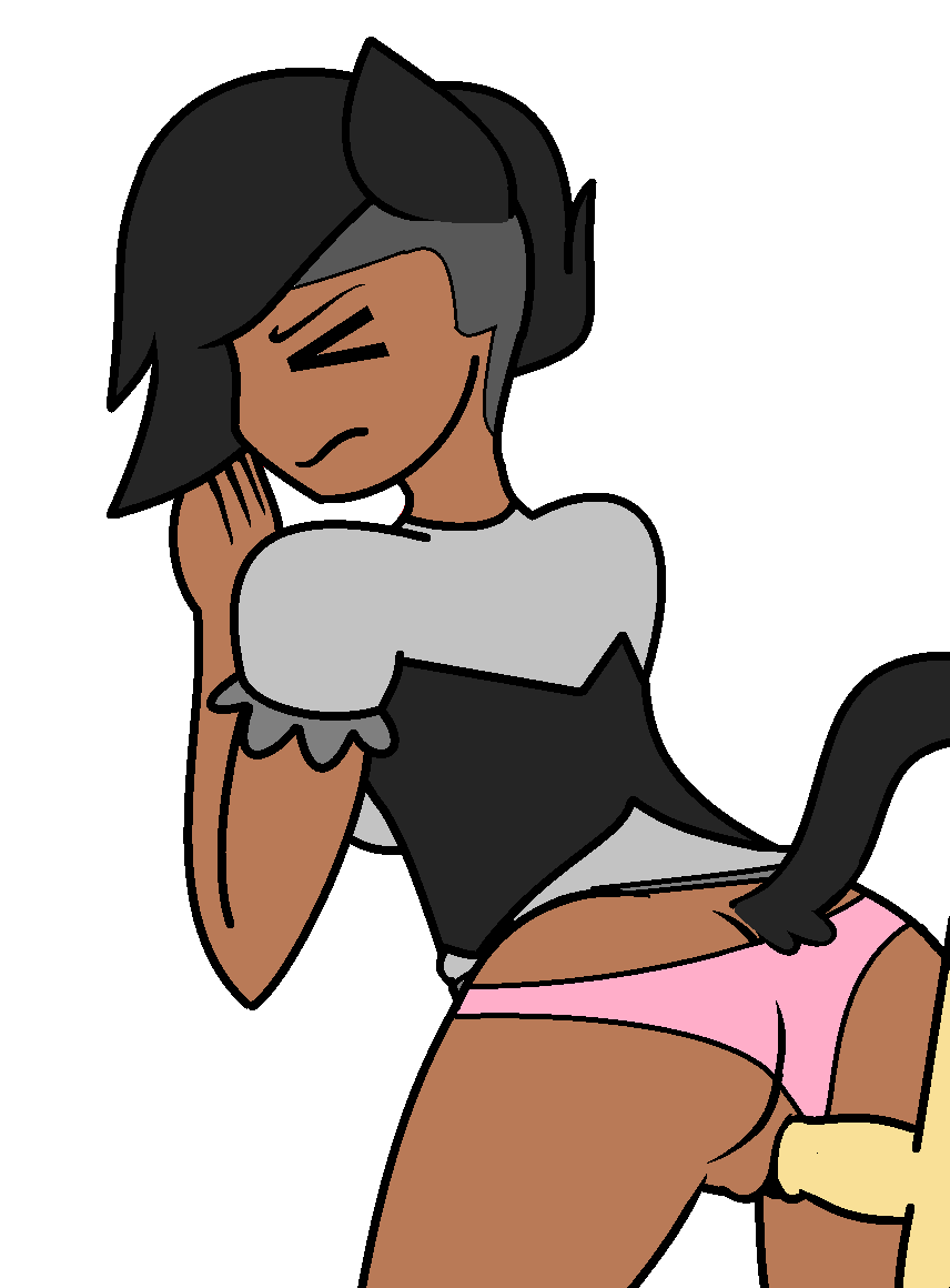 2017 animal_humanoid animated black_hair breasts butt cat cat_humanoid clothing dark_skin deadxqueen feline female hair human humanoid lash male male/female mammal not_furry penetration penis pussy sex side_boob simple_background standing underwear vaginal vaginal_penetration white_background