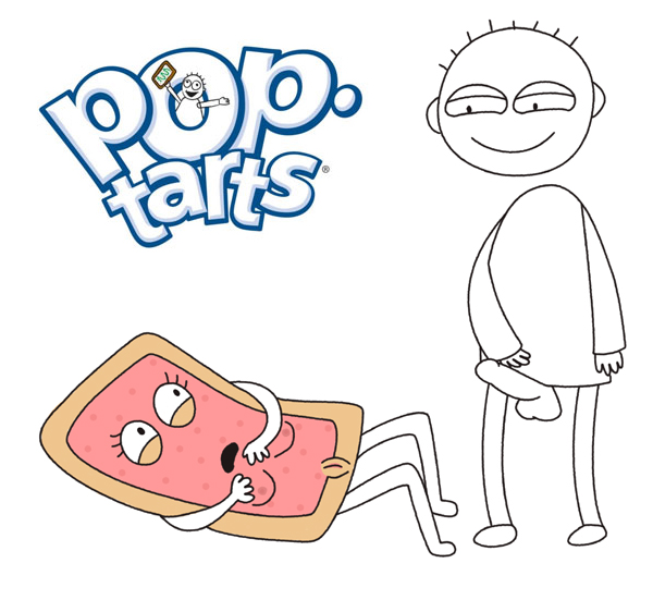 balls breasts english_text erection female food forced human inanimate logo male mammal mascots not_furry paint34 penis pop-tart pop-tarts poptart pussy rape straight strawberry text what young