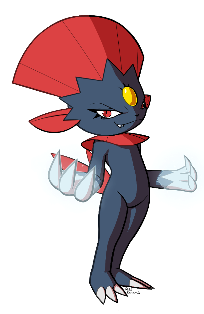 animal_ears artist_name claws dakkpasserida fangs feet full_body furry half-closed_eyes hands_up ice looking_at_viewer no_humans pokemon pokemon_(creature) pokemon_dppt red_eyes signature simple_background smile solo standing tail teeth text transparent_background weavile