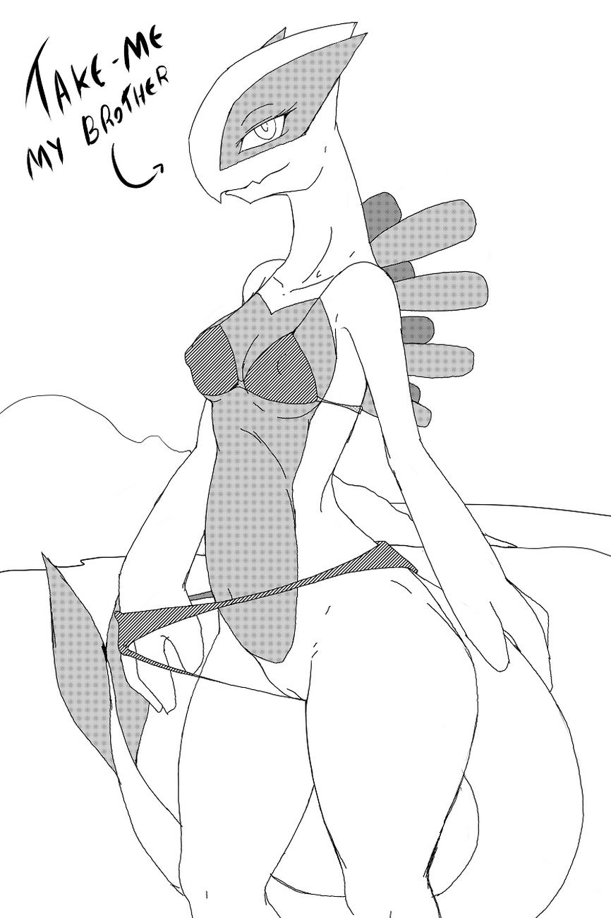 anthro anthrofied bikini clothed clothing dark-moltres english_text female hi_res legendary_pok&eacute;mon looking_at_viewer lugia monochrome nintendo nipple_bulge panties pok&eacute;mon pok&eacute;mon_(species) pok&eacute;morph solo swimsuit text underwear video_games