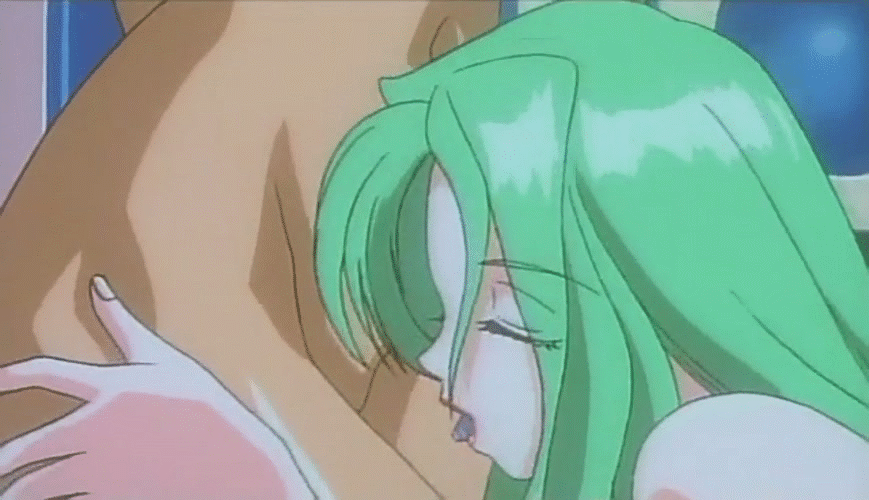 2girls 90s alien_from_the_darkness animated animated_gif cunnilingus green_hair licking multiple_girls tongue yuri