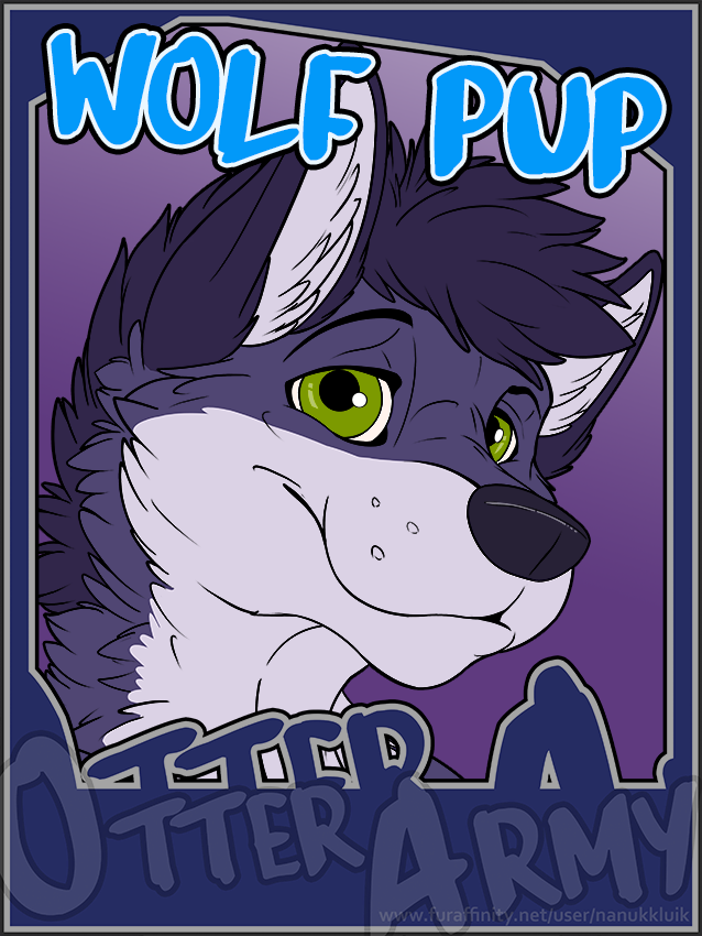 2017 anthro badge canine fur hair invalid_tag male mammal nanukkluik wolf wolfpup78