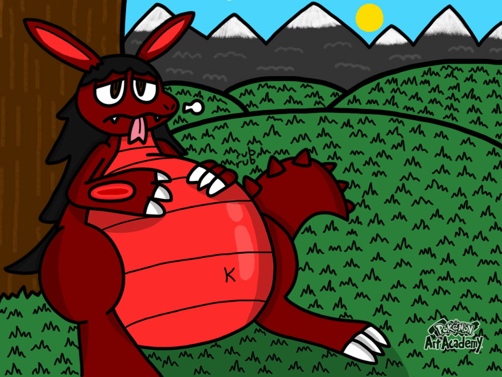 bellyache dragon overweight slightly_chubby stuffing tummyache