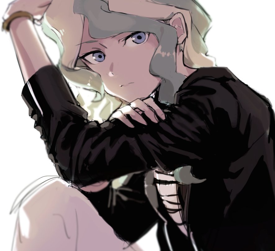 alternate_costume bad_id bad_twitter_id blonde_hair blue_eyes commentary_request diana_cavendish henpei_saboten little_witch_academia long_hair looking_at_viewer sketch solo