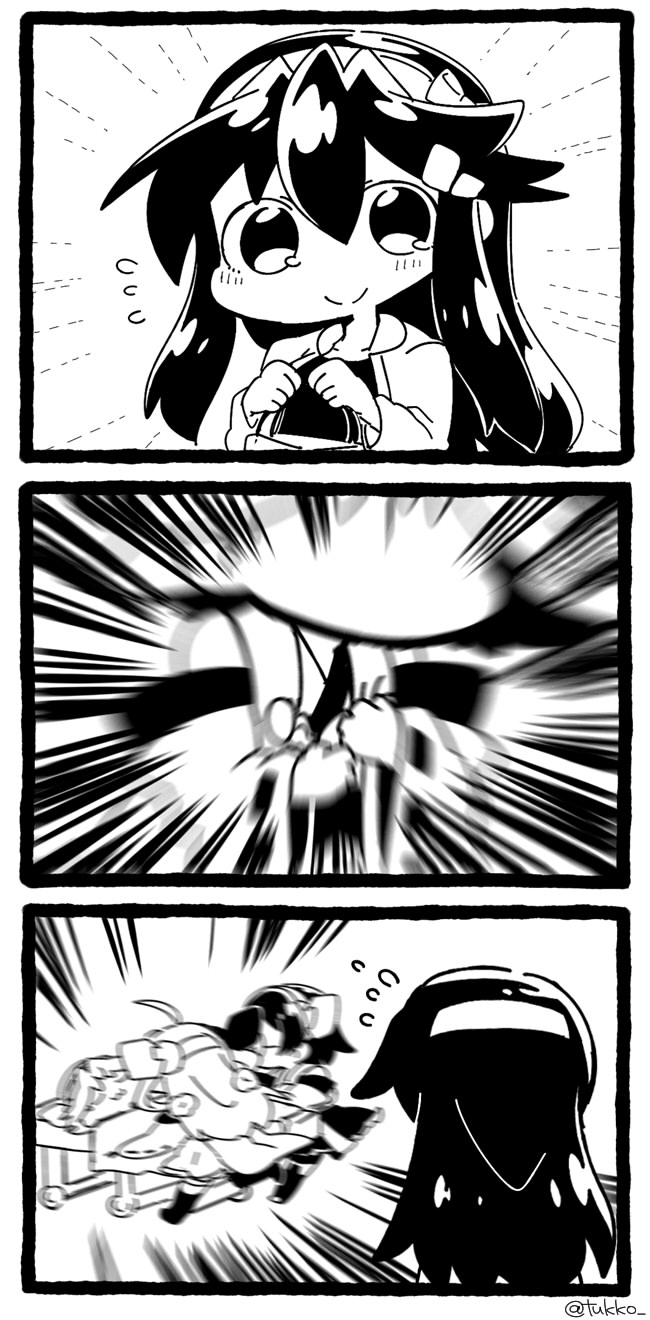 4girls ahoge alternate_costume comic greyscale hair_between_eyes hair_ornament hairclip haruna_(kantai_collection) hiei_(kantai_collection) highres jacket kantai_collection kirishima_(kantai_collection) kongou_(kantai_collection) monochrome multiple_girls nontraditional_miko so_moe_i'm_gonna_die! tsukko_(3ki2ne10)