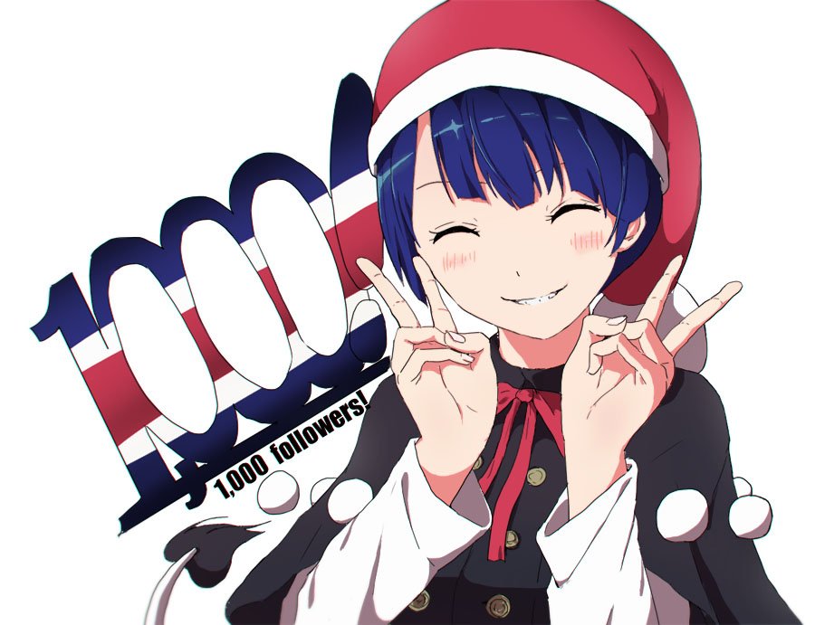 bangs black_capelet blue_hair blush capelet closed_eyes doremy_sweet double_v facing_viewer followers hat long_sleeves neck_ribbon nightcap pom_pom_(clothes) red_ribbon ribbon shishi_osamu short_hair simple_background smile solo tail tapir_tail touhou upper_body v white_background