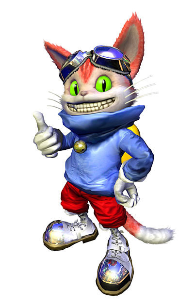 2002 3d_(artwork) 5_fingers anthro biped blinx blinx_the_time_sweeper blue_clothing blue_topwear cat clothed clothing digital_media_(artwork) dipstick_tail eyewear fangs feline footwear front_view full-length_portrait fur gloves goggles goggles_on_head green_eyes grey_nose hand_on_hip humanoid_hands inner_ear_fluff long_tail looking_at_viewer male mammal multicolored_fur multicolored_tail no_sclera official_art orange_fur orange_tail pants portrait red_bottomwear red_clothing reflection shoes simple_background slit_pupils smile solo standing sweater thumbs_up turtleneck two_tone_fur two_tone_tail unknown_artist video_games whiskers white_background white_fur white_tail