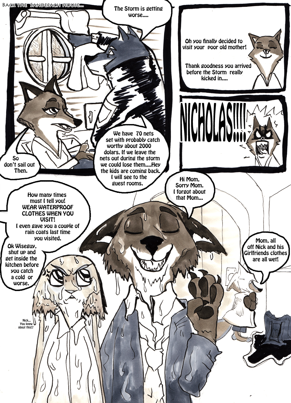 2017 anthro canine clothed clothing comic disney family fan_character female fox gbwr herald_sandefach hi_res jinksa judy_hopps lagomorph lisa_sandefach mammal nick_wilde predator_city rabbit wolfport zootopia