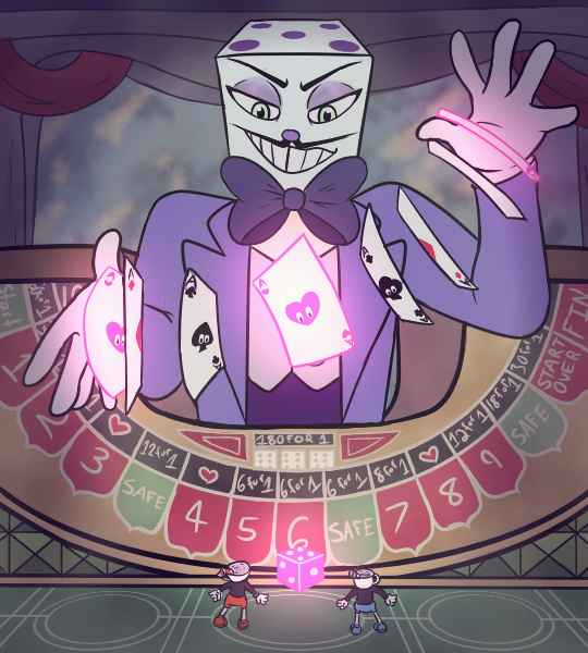 &clubs; &diams; &lt;3 &spades; 2017 5_fingers animate_inanimate biped black_clothing black_topwear blue_bottomwear blue_clothing bow_tie card casino clothing crown cup cuphead_(character) cuphead_(game) dice digital_drawing_(artwork) digital_media_(artwork) english_text evil_grin facial_hair front_view glassycolors gloves glowing green_eyes group half-closed_eyes holding_object humanoid humanoid_hands king_dice looking_at_another looking_down looking_up macro male mugman mustache not_furry object_head pants playing_card purple_body purple_bottomwear purple_clothing purple_nose purple_spots purple_topwear rear_view red_bottomwear red_clothing shirt shows size_difference smile solo_focus spots spotted_body standing straw suit suit_symbol sweater_vest text two_tone_body white_body