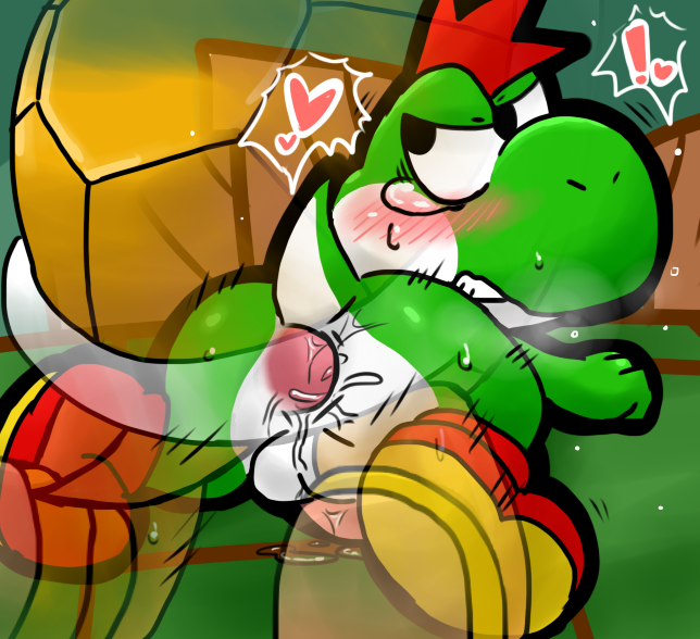 ! &lt;3 all_fours anthro anthro_on_anthro balls black_eyes blush clothed clothing cum cum_in_ass cum_inside cum_on_balls cum_on_penis cum_pool doggystyle enigi09 faceless_male from_behind_position green_scales green_yoshi hair koopa_troopa looking_back male male/male mario_bros mostly_nude motion_lines nintendo paper_mario penis pink_penis red_footwear red_hair reptile rough_sex scales scalie sex solo_focus tears the_great_gonzales_jr topless turtle video_games white_balls white_scales yellow_footwear yellow_scales yoshi