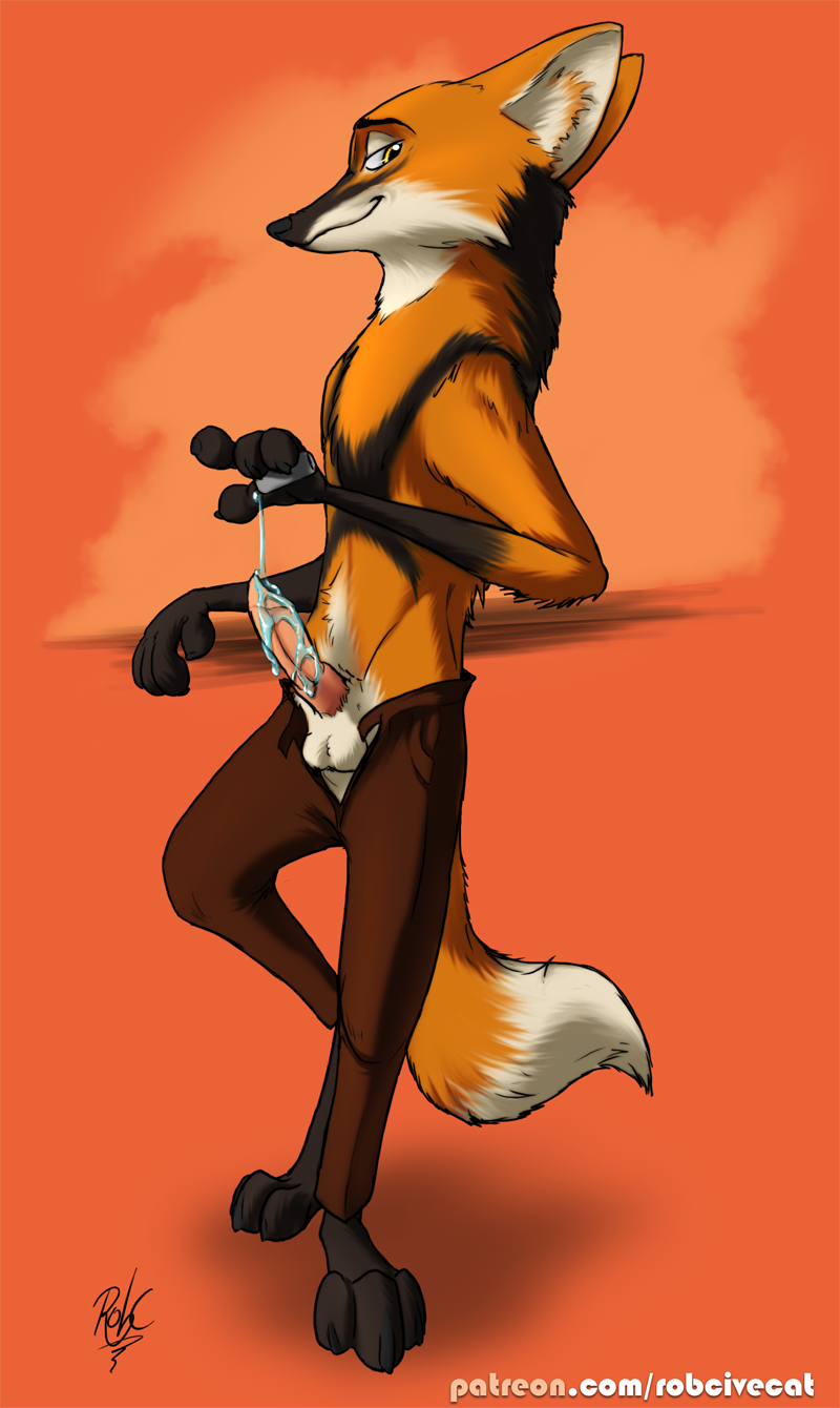 2017 anatomically_correct anatomically_correct_penis anthro balls canine clothing disney erection fan_character lotion lucas_(zootopia_fan_character) male mammal maned_wolf pants penis robcivecat solo standing zootopia