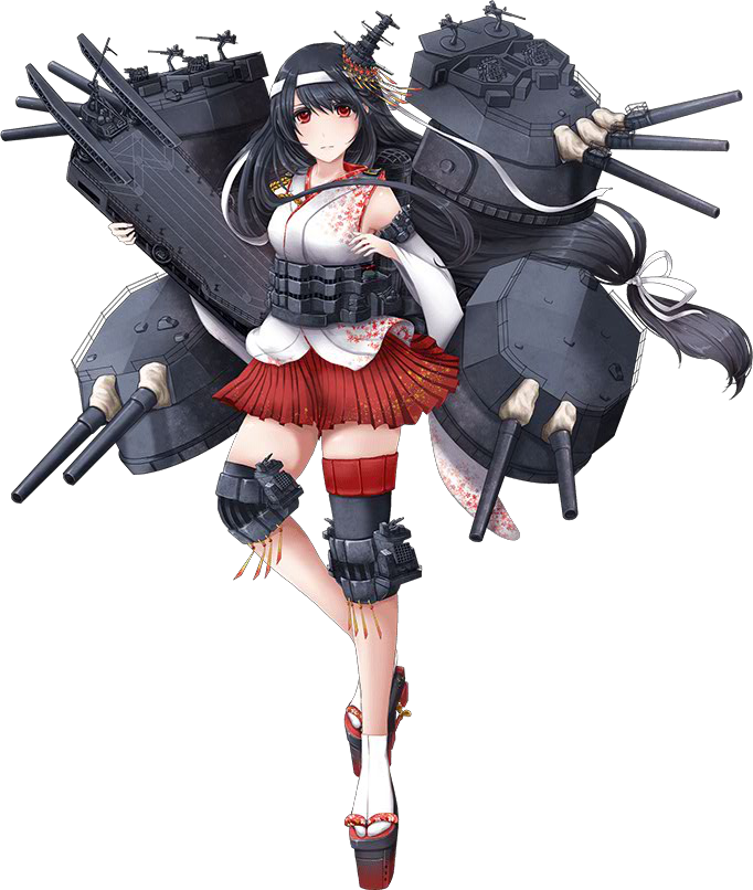 black_hair cannon closed_mouth detached_sleeves flight_deck floral_print full_body fusou_(kantai_collection) hair_ornament hair_ribbon hand_up headband hull_shoes japanese_clothes kantai_collection kanzashi kimono knee_pads legs long_hair long_ponytail looking_at_viewer miniskirt nontraditional_miko official_art okobo pleated_skirt red_eyes remodel_(kantai_collection) ribbon rigging rikka_(rikka331) sandals skirt solo tabi tassel thigh_strap transparent_background turret very_long_hair white_ribbon wide_sleeves