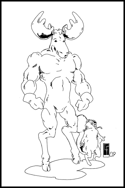 1989 anthro antlers aviator_cap biceps biped black_and_white black_border border buckteeth bullwinkle_j_moose cervine clothing collarbone digitigrade duo featureless_crotch fist fluffy fluffy_tail flying_squirrel gloves hat head_tuft hooves horn humanoid_hands jay_ward_productions long_tail low_res male mammal monochrome moose mostly_nude muscular muscular_male patagium pecs pen_(artwork) realistic rocket_j_squirrel rocky_and_bullwinkle rodent simple_background size_difference squirrel standing teeth traditional_media_(artwork) watermark white_background wom-bat
