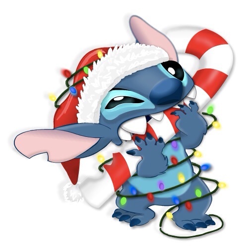 2014 3_toes 4_fingers alien bite blue_claws blue_eyes blue_fur blue_nose candy candy_cane christmas christmas_lights claws digital_media_(artwork) disney experiment_(species) food fur hat holding_food holding_object holidays lilo_and_stitch looking_at_viewer low_res luckysas notched_ear santa_hat solo stitch toe_claws toes