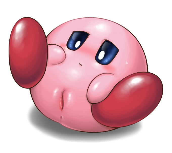 alien blush box_xod female kirby kirby_(series) nintendo not_furry pussy simple_background solo video_games waddling_head