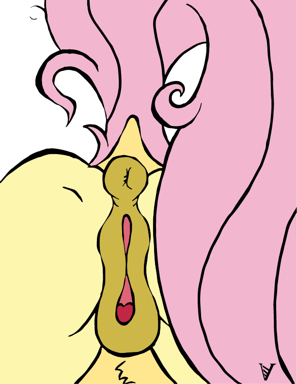 anus equine female feral fluttershy_(mlp) friendship_is_magic horse mammal my_little_pony pony presenting presenting_anus presenting_pussy pussy raised_tail solo tagme viceviev