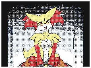 animated anthro blush bouncing_breasts breasts chest_tuft cowgirl_position delphox duo female female_focus flipnote_studio male male/female midriff nintendo on_top open_mouth penetration pok&eacute;mon pok&eacute;mon_(species) red_eyes sex solo_focus tuft vaginal vaginal_penetration video_games