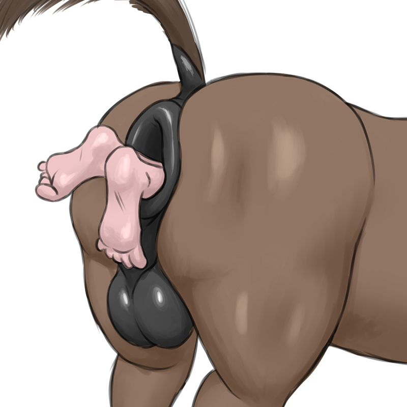 2017 anal anal_penetration anal_vore anthro anus balls big_anus big_balls big_butt butt digital_media_(artwork) equine feet gaping gaping_anus horse huge_balls human hyper hyper_anus interspecies male mammal mocri nude penetration pucker puffy_anus simple_background toes vore