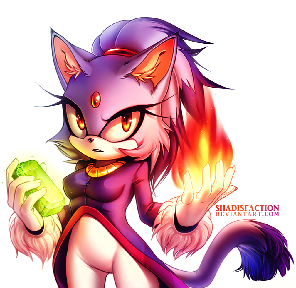 2017 anthro black_nose blaze_the_cat breasts cat clothing dipstick_tail english_text feline female fire fur gem gloves hair holding_object jacket mammal multicolored_tail pants ponytail purple_fur purple_hair shadisfaction simple_background solo sonic_(series) text white_fur yellow_eyes