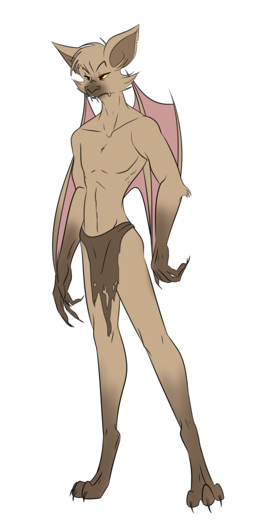 3_toes 5_fingers anthro bat better_version_at_source clothing jellehbear loincloth male mammal solo standing toes ulthar