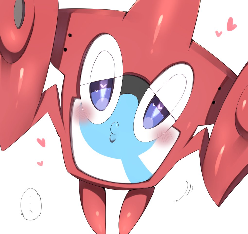 &lt;3 &lt;3_eyes ... 9999gpera ambiguous_gender blue_eyes blush first_person_view kissy_face nintendo pok&eacute;mon pok&eacute;mon_(species) rotom rotomdex simple_background speech_bubble video_games white_background